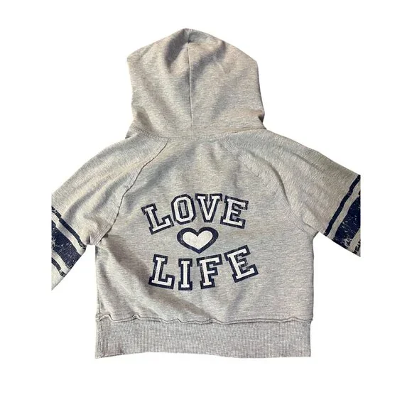 No Boundaries Cropped Sweatshirt Juniors S (3) Used Gray Blue Y2K - Picture 5 of 15